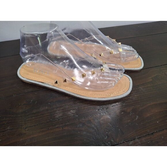 NWOB Clare Jelly Studded Thong Sandal/Sz. 6M - Picture 1 of 8